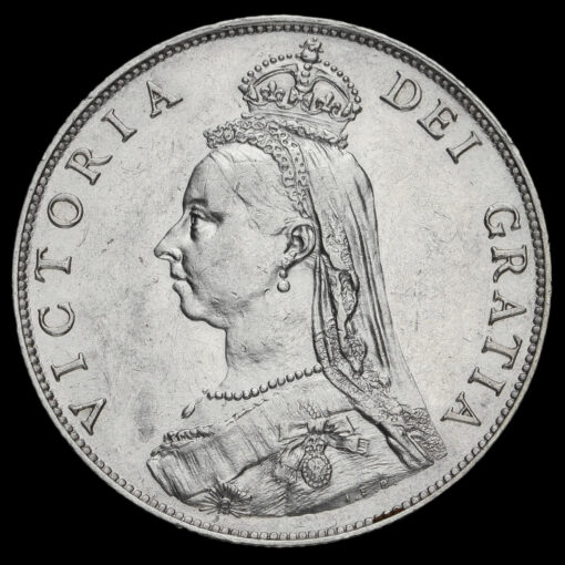1887 Queen Victoria Jubilee Head Silver Florin Obverse