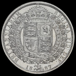 1887 Queen Victoria Jubilee Head Silver Half Crown Reverse