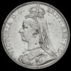 1891 Queen Victoria Jubilee Head Silver Crown Obverse