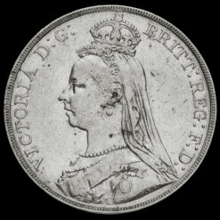 1891 Queen Victoria Jubilee Head Silver Crown Obverse