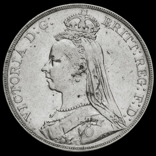 1891 Queen Victoria Jubilee Head Silver Crown Obverse