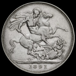 1891 Queen Victoria Jubilee Head Silver Crown Reverse