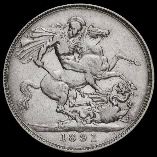 1891 Queen Victoria Jubilee Head Silver Crown Reverse