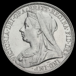 1894 Queen Victoria Veiled Head Silver Florin Obverse