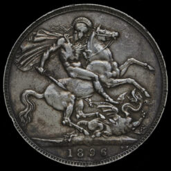 1896 Queen Victoria Veiled Head Silver LIX Crown Reverse