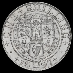 1897 Queen Victoria Veiled Head Silver Shilling Reverse