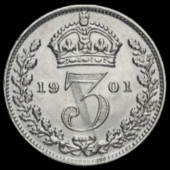 1901 Queen Victoria Silver Threepence Reverse