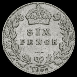 1902 Edward VII Silver Sixpence Reverse