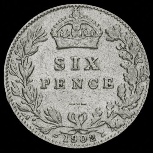 1902 Edward VII Silver Sixpence Reverse
