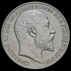 1902 Edward VII Silver Matt Proof Crown Obverse