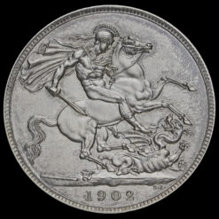 1902 Edward VII Silver Matt Proof Crown Reverse