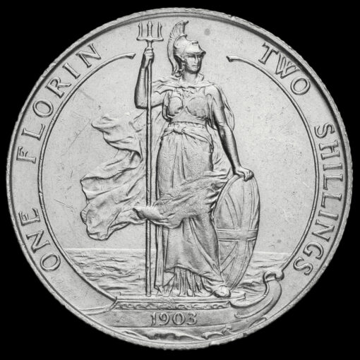 1903 Edward VII Silver Florin Reverse