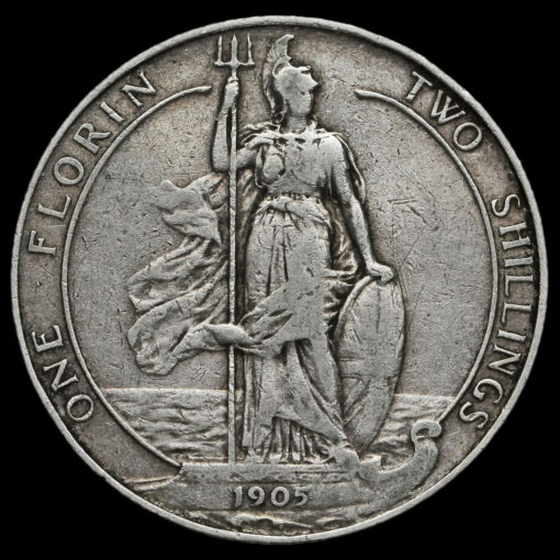 1905 Edward VII Silver Florin Reverse