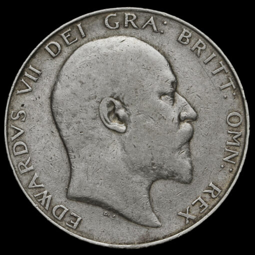 1908 Edward VII Silver Half Crown, Fine #2
