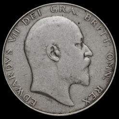 1908 Edward VII Silver Half Crown Obverse