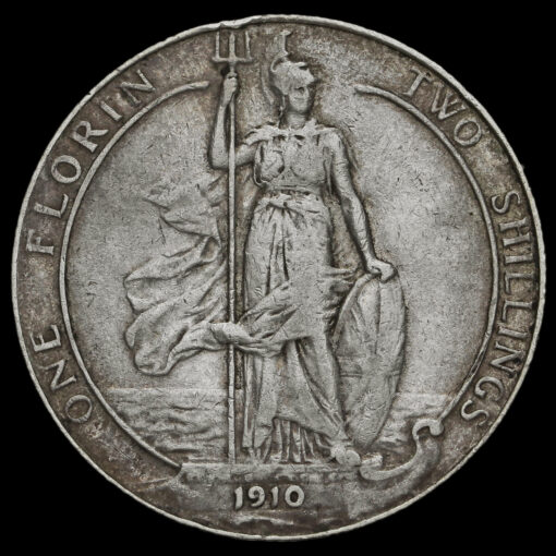 1910 Edward VII Silver Florin Reverse