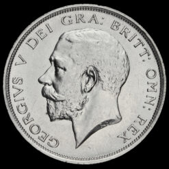 1915 George V Silver Half Crown Obverse