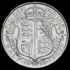1916 George V Silver Half Crown Reverse