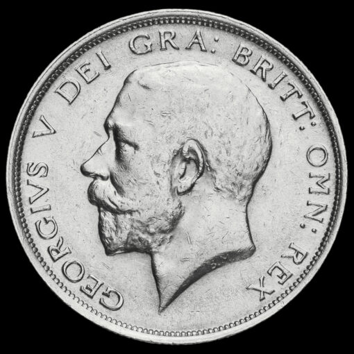 1918 George V Silver Half Crown Obverse
