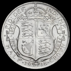 1918 George V Silver Half Crown Reverse