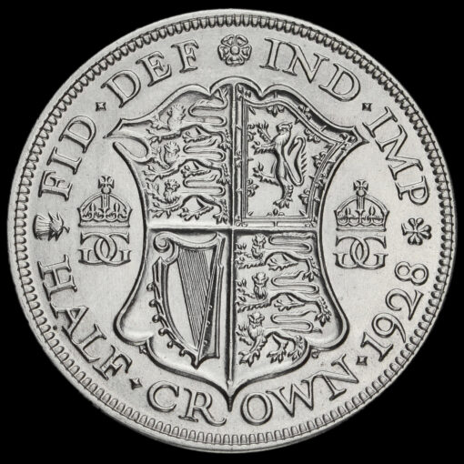 1928 George V Silver Half Crown Reverse