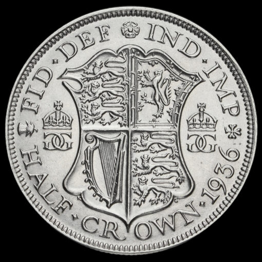1936 George V Silver Half Crown Reverse