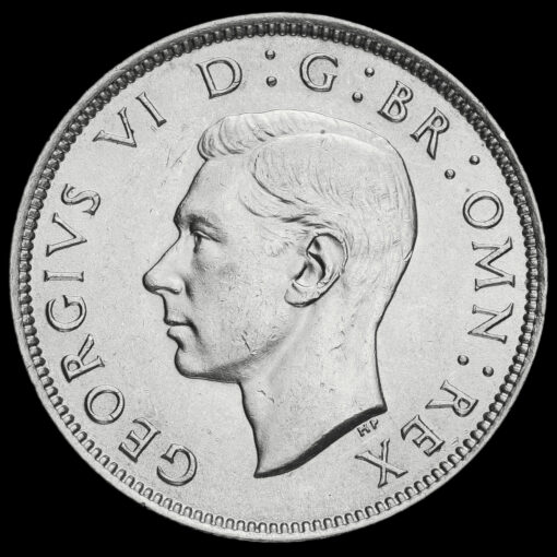 1940 George VI Silver Two Shilling Coin / Florin Obverse