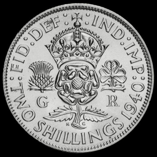 1940 George VI Silver Two Shilling Coin / Florin Reverse
