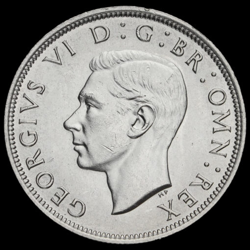 1941 George VI Silver Half Crown Obverse