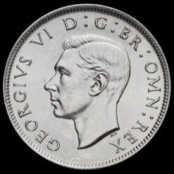 1942 George VI Silver Two Shilling Coin / Florin Obverse