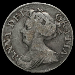 1711 Queen Anne Early Milled Silver Sixpence Obverse