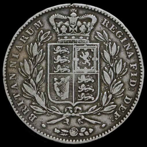 1845 Queen Victoria Young Head Silver Crown Reverse