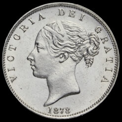 1878 Queen Victoria Young Head Silver Half Crown Obverse
