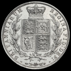 1878 Queen Victoria Young Head Silver Half Crown Reverse
