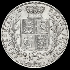 1879 Queen Victoria Young Head Silver Half Crown Reverse