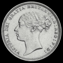 1880 Queen Victoria Young Head Silver Sixpence Obverse