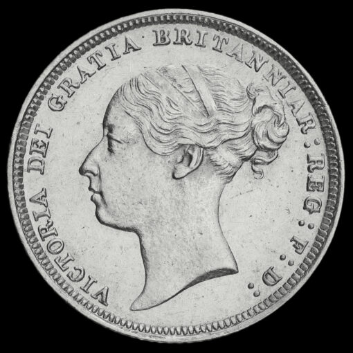 1880 Queen Victoria Young Head Silver Sixpence Obverse