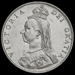 1887 Queen Victoria Jubilee Head Silver Florin Obverse
