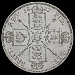 1887 Queen Victoria Jubilee Head Silver Florin Reverse