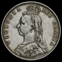 1887 Queen Victoria Jubilee Head Silver Half Crown Obverse