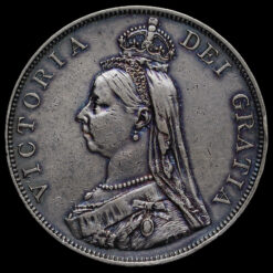 1888 Queen Victoria Jubilee Head Silver Double Florin Obverse