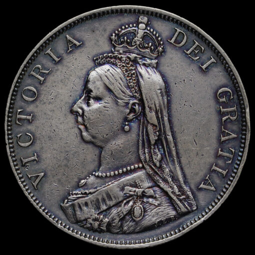1888 Queen Victoria Jubilee Head Silver Double Florin Obverse