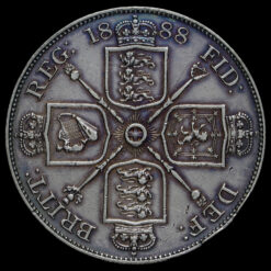 1888 Queen Victoria Jubilee Head Silver Double Florin Reverse