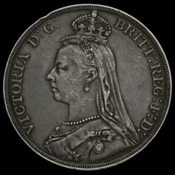 1889 Queen Victoria Jubilee Head Silver Crown Obverse
