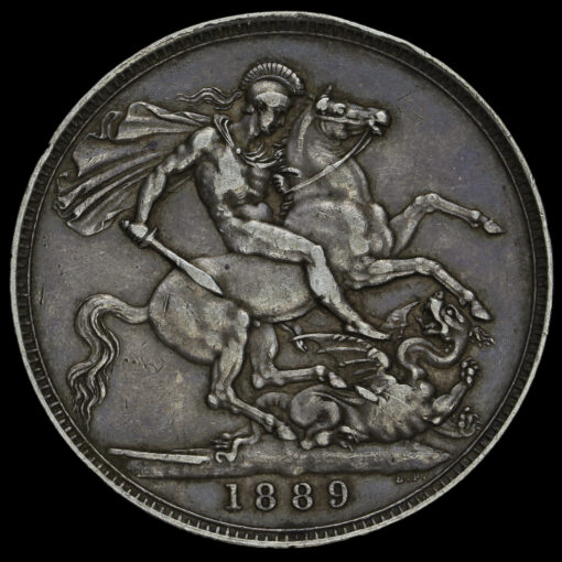 1889 Queen Victoria Jubilee Head Silver Crown Reverse