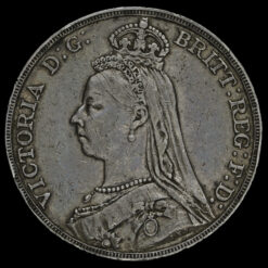 1890 Queen Victoria Jubilee Head Silver Crown Obverse
