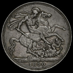 1890 Queen Victoria Jubilee Head Silver Crown Reverse