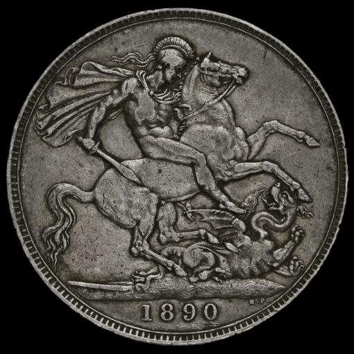 1890 Queen Victoria Jubilee Head Silver Crown Reverse