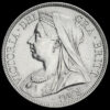 1895 Queen Victoria Veiled Head Silver Half Crown Obverse