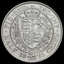 1895 Queen Victoria Veiled Head Silver Half Crown Reverse